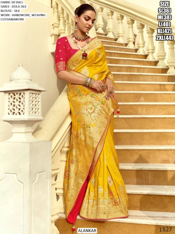 Drape Yourself In The Resplendent Charm Of The Ethnicrang's Latest Designer Dola Silk Sarees