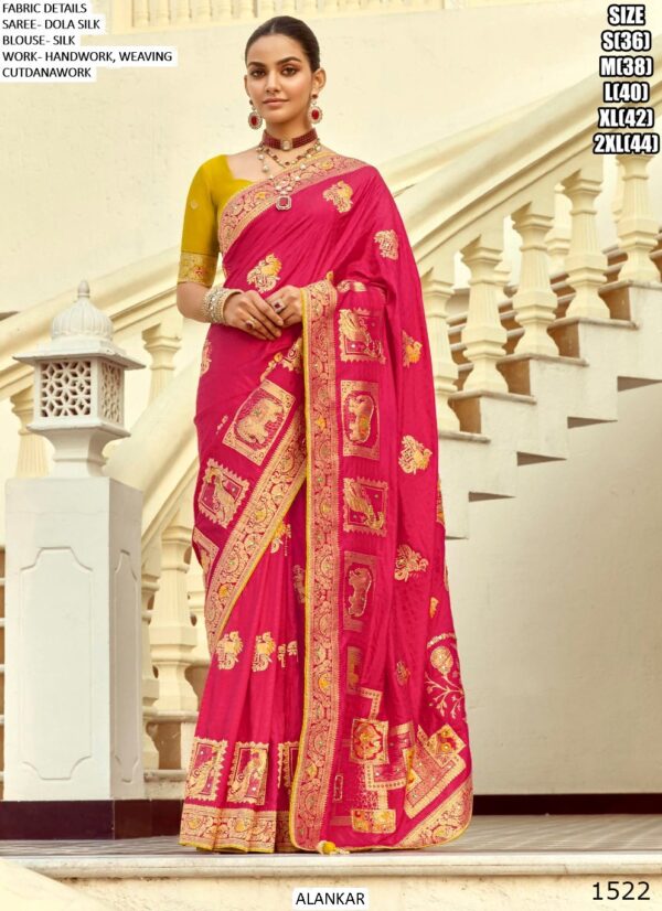 Drape Yourself In The Resplendent Charm Of The Ethnicrang's Latest Designer Dola Silk Sarees