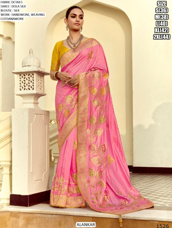 Drape Yourself In The Resplendent Charm Of The Ethnicrang's Latest Designer Dola Silk Sarees
