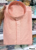 Chikan Work Heavy Rayon Men's Kurta With Pyjama For All Beautiful Occasions