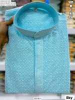 Chikan Work Heavy Rayon Men's Kurta With Pyjama For All Beautiful Occasions