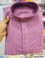 Chikan Work Heavy Rayon Men's Kurta With Pyjama For All Beautiful Occasions