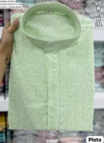 Chikan Work Heavy Rayon Men's Kurta With Pyjama For All Beautiful Occasions