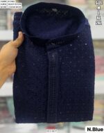 Chikan Work Heavy Rayon Men's Kurta With Pyjama For All Beautiful Occasions