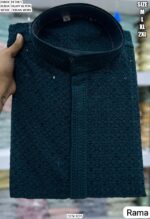 Chikan Work Heavy Rayon Men's Kurta With Pyjama For All Beautiful Occasions