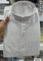 Chikan Work Heavy Rayon Men's Kurta With Pyjama For All Beautiful Occasions