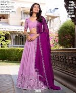 Get Ready To Dazzle In This Beautifully Crafted Silver Glossy Lehenga Choli