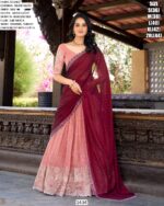 Get Ready To Dazzle In This Beautifully Crafted Silver Glossy Lehenga Choli