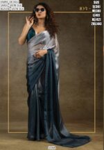 Ready To Wear Satin Silk Lovely Coloured Plain Party Sarees Online Now!