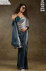 Ready To Wear Satin Silk Lovely Coloured Plain Party Sarees Online Now!