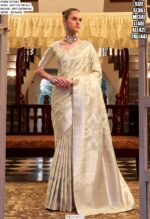 Shella Silver Wholesale Soft Satin Silk Wedding Wear Un-Stitched Saree Collection