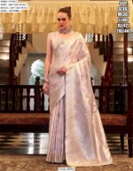 Shella Silver Wholesale Soft Satin Silk Wedding Wear Un-Stitched Saree Collection