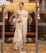 Shella Silver Wholesale Soft Satin Silk Wedding Wear Un-Stitched Saree Collection