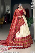 Tantalizing Patola Printed Tussar Silk Traditional Lehenga Choli Sets