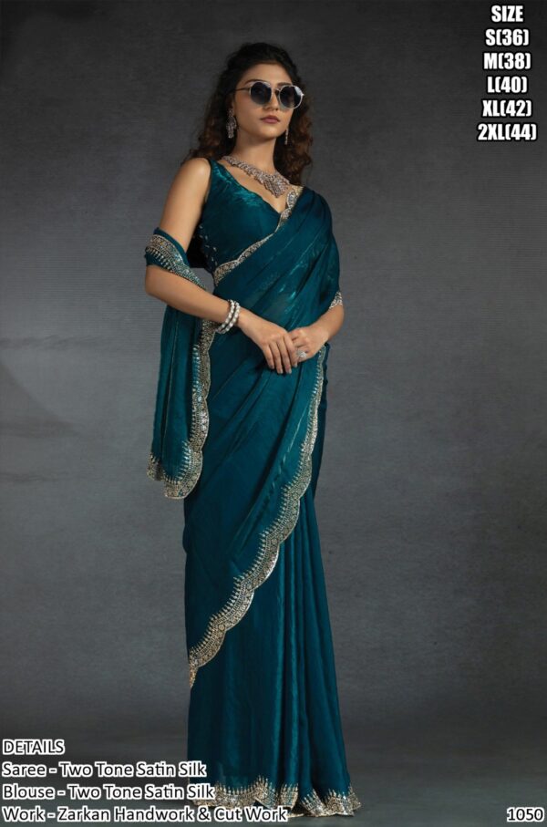Look Ravishing In This Amazing Party Wear Designer Readymade Sarees