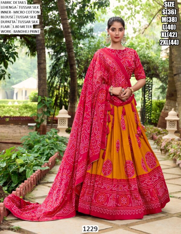 Step Into Festive Celebrations With This Enchanting Bandhej Printed Lehenga Cholis