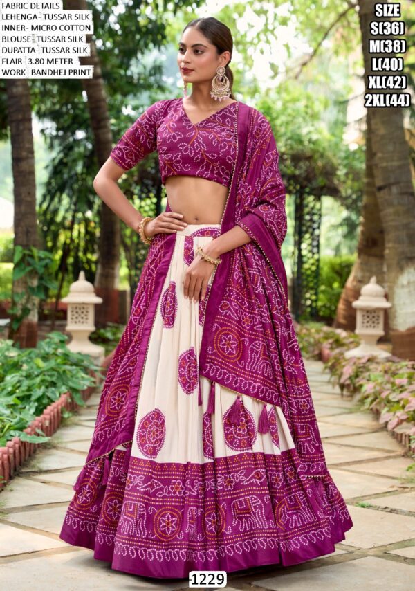 Step Into Festive Celebrations With This Enchanting Bandhej Printed Lehenga Cholis