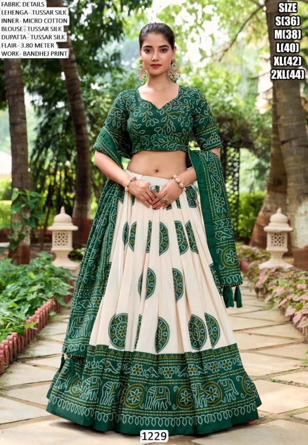 Step Into Festive Celebrations With This Enchanting Bandhej Printed Lehenga Cholis