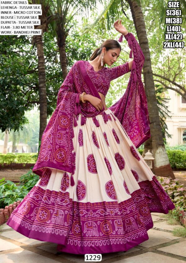 Step Into Festive Celebrations With This Enchanting Bandhej Printed Lehenga Cholis