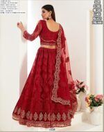 Elegant Butterfly Net Stone And Embroidered Wedding Bridal Lehenga Choli