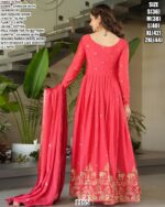 Golden Embroidery Worked Chinon Readymade Gowns In Gorgeous Two Colours!