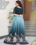 Digital Printed Flower Designer Faux Blooming Gowns – Available In Two Colours!