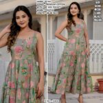 New Arrival : Floral Printed Readymade Gown Collection In Cotton