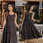 New Arrival : Floral Printed Readymade Gown Collection In Cotton