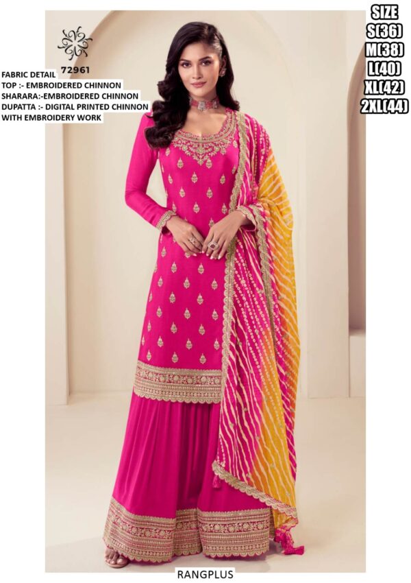 Shine Bright In Parties As You Wear This Designer Chinon Salwar Kameez Suits