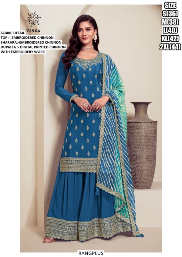 Shine Bright In Parties As You Wear This Designer Chinon Salwar Kameez Suits