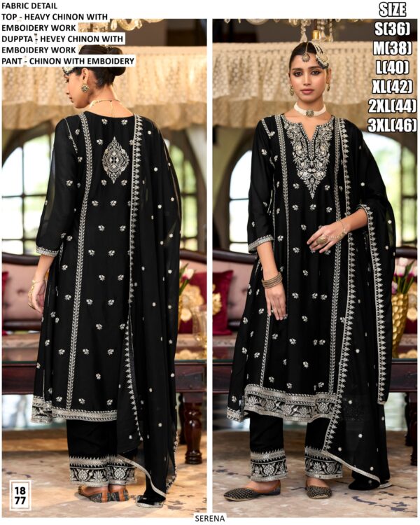Ready To Wear In Festivals! Heavy Chinon Embroidered Pakistani Salwar Suits