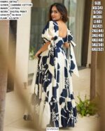 Cambric Cotton Multi Colours Of Beach Wear Readymade Printed Gown