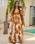 Cambric Cotton Multi Colours Of Beach Wear Readymade Printed Gown