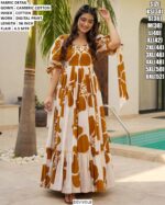 Cambric Cotton Multi Colours Of Beach Wear Readymade Printed Gown