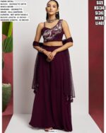 Turn Heads With This Stylish Khatli Worked Women's Blouse Plazo Set - A Chic Co-ord Sets