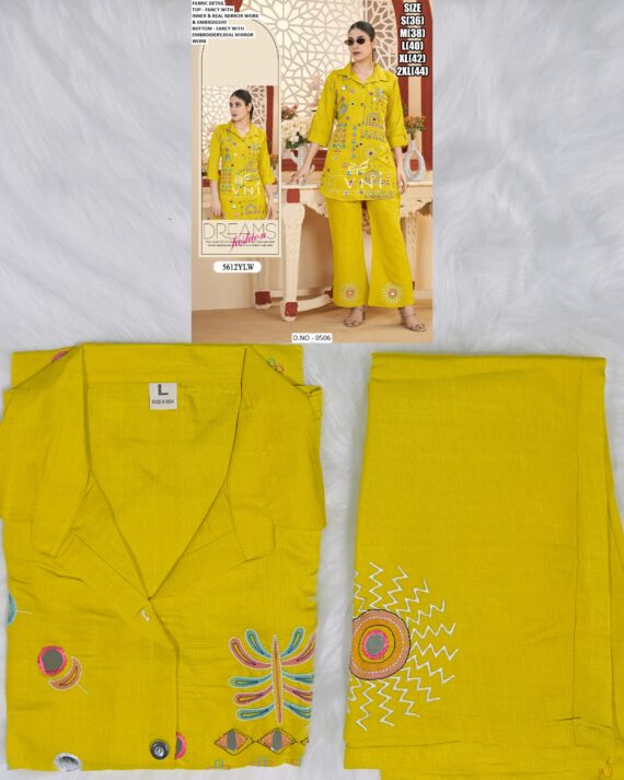 Our Readymade Cotton Dresses, Floral Co-ords And Mirror Work Fusion Sets