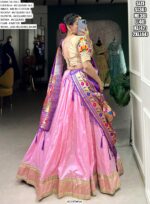 Traditional Jacquard Silk Weaving Worked Paithani Lehenga Choli