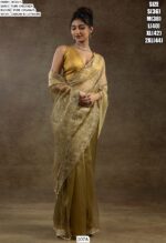 Experience The Enchanting Charm Of Our Partywear Pure Organza Saree Collection