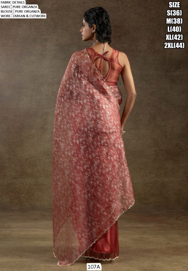 Experience The Enchanting Charm Of Our Partywear Pure Organza Saree Collection