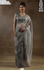 Experience The Enchanting Charm Of Our Partywear Pure Organza Saree Collection