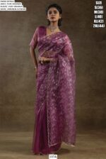 Experience The Enchanting Charm Of Our Partywear Pure Organza Saree Collection