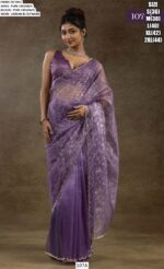 Experience The Enchanting Charm Of Our Partywear Pure Organza Saree Collection
