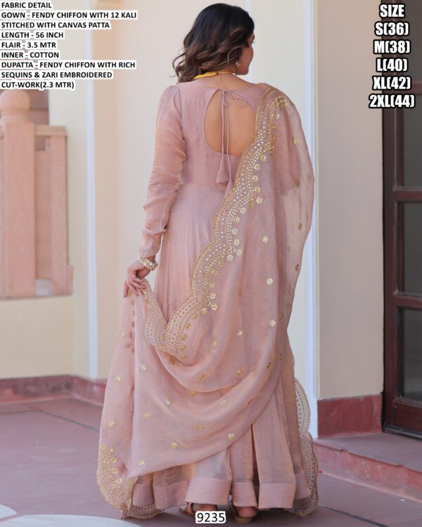 Make A Graceful Impression At Any Celebration With Our Impressive Fendy Chiffon Gown