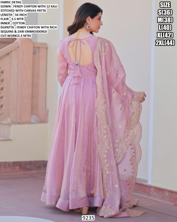 Make A Graceful Impression At Any Celebration With Our Impressive Fendy Chiffon Gown