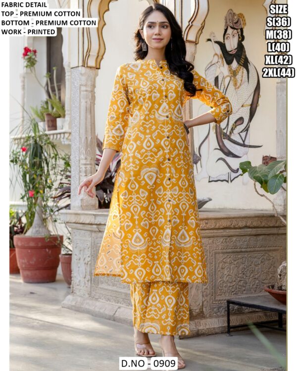 Beautiful Floral Motifs Cotton Kurtis Paired With Stylish Multicolour Striped Pants For This Summer!