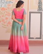 Gold Crush Padding With Beads Embroidered Readymade Ombre Gown Collection