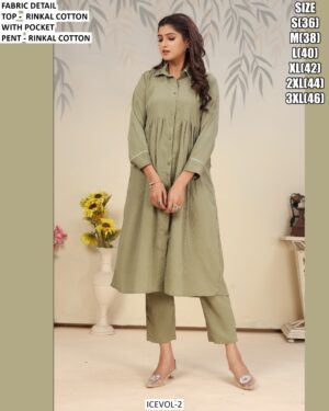 Rinkal Cotton Daily And Office Wear Plain Kurti Pant Sets In Four Trending Colours!