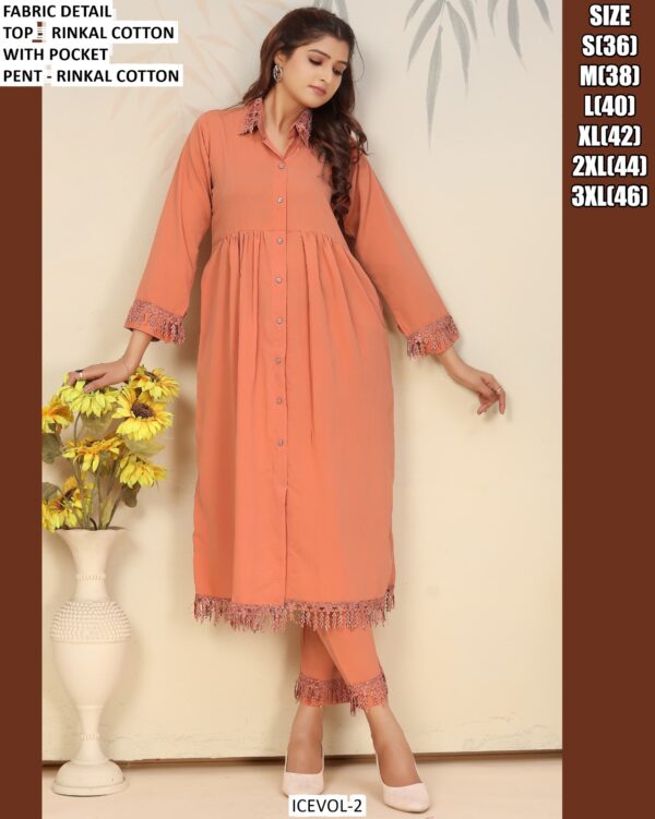 Rinkal Cotton Daily And Office Wear Plain Kurti Pant Sets In Four Trending Colours!
