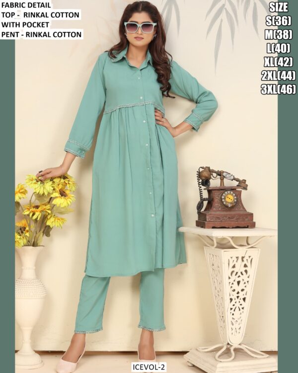 Rinkal Cotton Daily And Office Wear Plain Kurti Pant Sets In Four Trending Colours!
