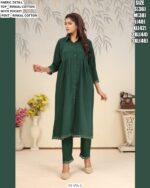 Infuse Contemporary Charm Into Your Wardrobe With Our Rinkal Cotton Kurti Sets For Women